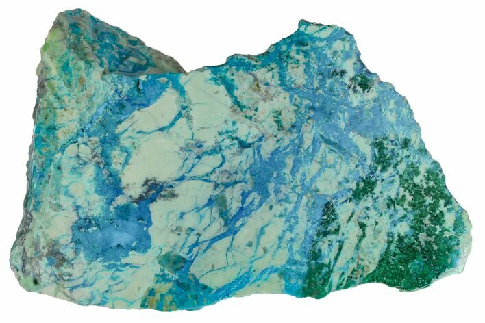Polished Blue River Chrysocolla Slice - Arizona #167560